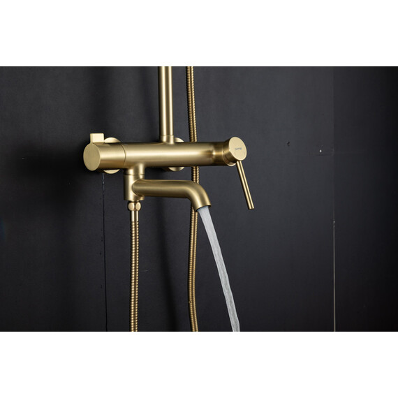 Душевая стойка с выдвижным изливом Gappo G06-3 G2406-3, золото сатин, Цвет производителя: золото сатин фото 6