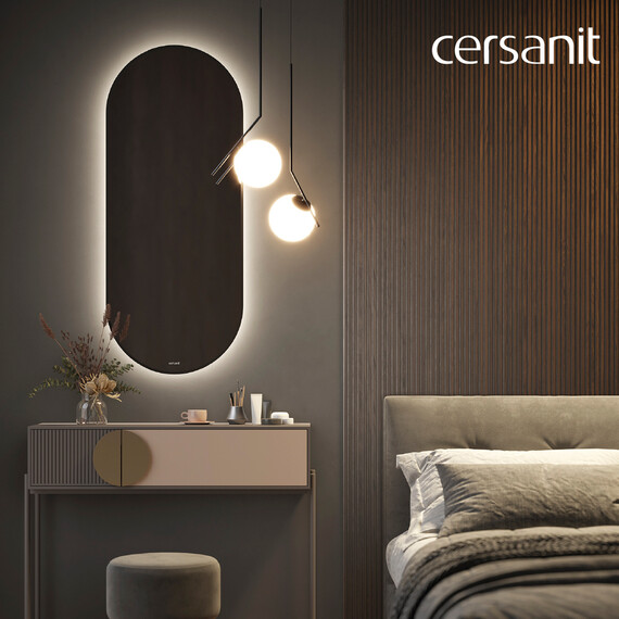 Зеркало Cersanit Eclipse Smart Led 50 см 64151, черный фото 11