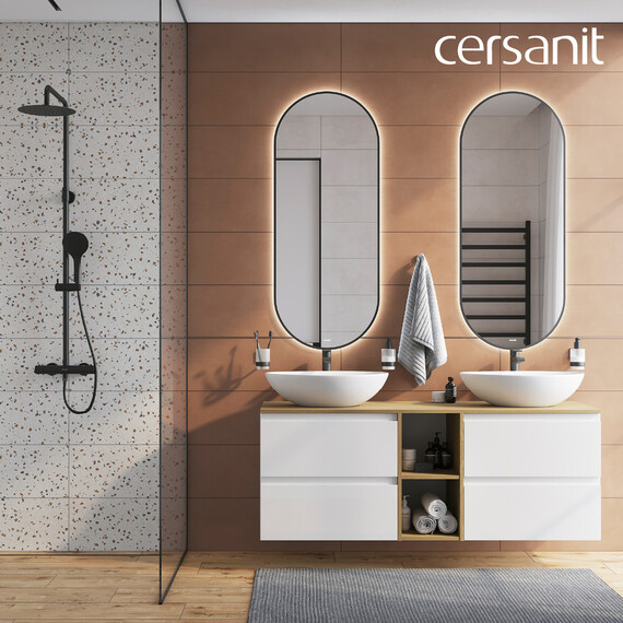 Зеркало Cersanit Eclipse Smart Led 50 см 64151, черный фото 12