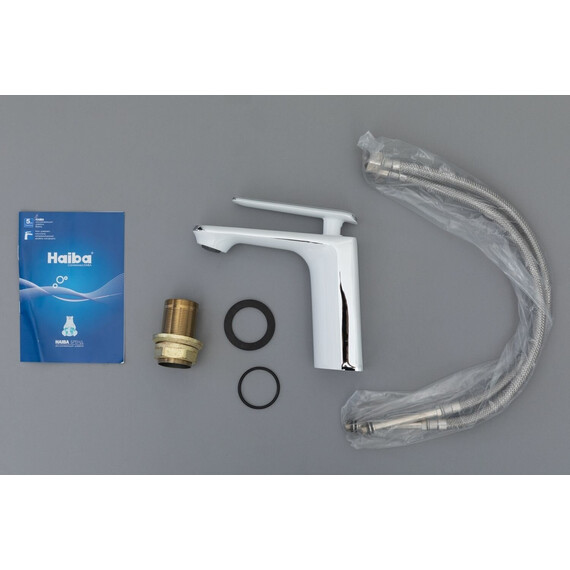 Смеситель для раковины Haiba HB10548-8, белый/хром фото 9