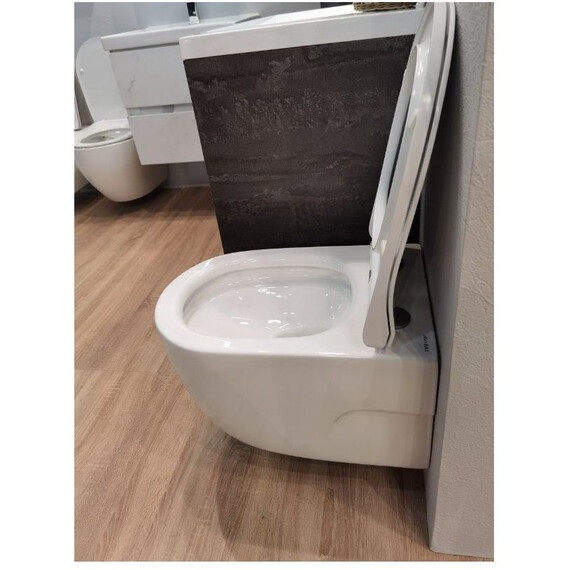 Унитаз подвесной безободковый Art&Max Verona AM012CHRT/SC с тонкой крышкой микролифт фото 10