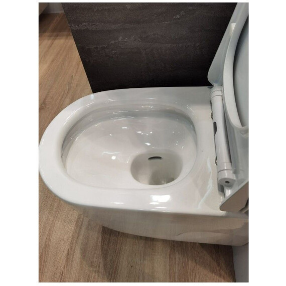 Унитаз подвесной безободковый Art&Max Verona AM012CHRT/SC с тонкой крышкой микролифт фото 11