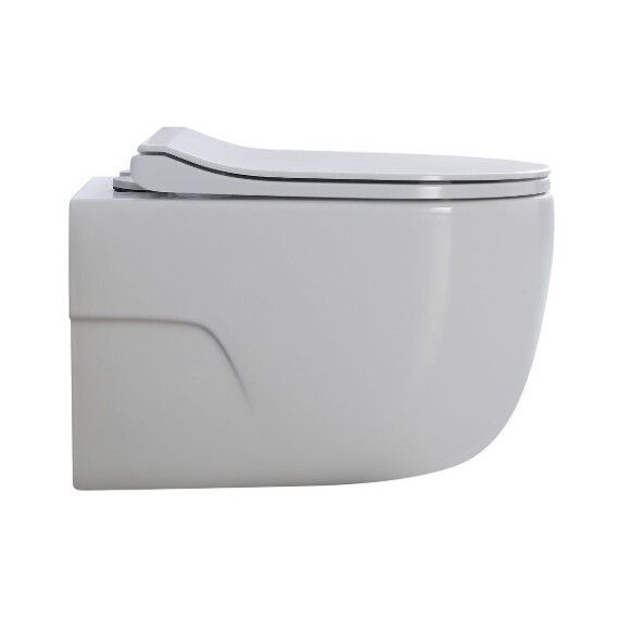 Унитаз подвесной безободковый Art&Max Verona AM012CHRT/SC с тонкой крышкой микролифт фото 3