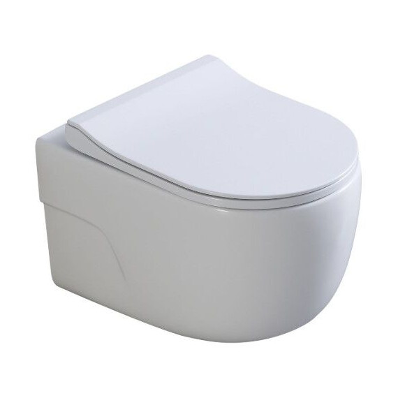 Унитаз подвесной безободковый Art&Max Verona AM012CHRT/SC с тонкой крышкой микролифт фото 4