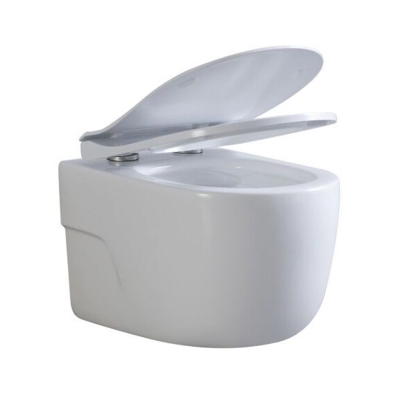 Унитаз подвесной безободковый Art&Max Verona AM012CHRT/SC с тонкой крышкой микролифт фото 5