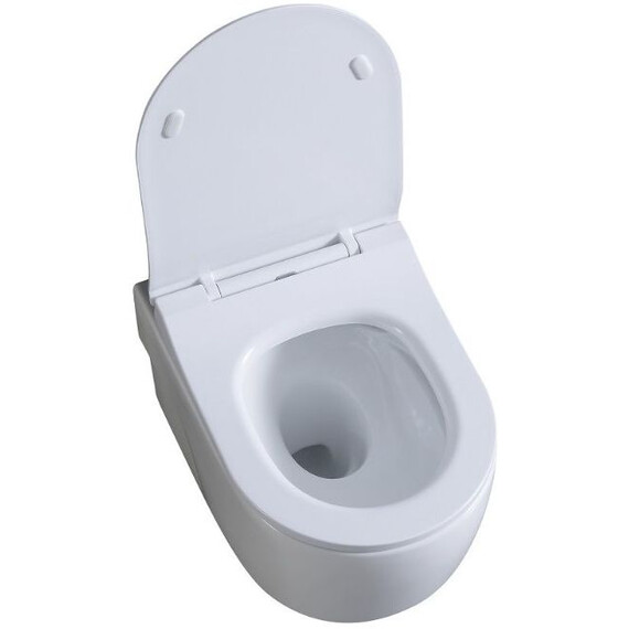 Унитаз подвесной безободковый Art&Max Verona AM012CHRT/SC с тонкой крышкой микролифт фото 6