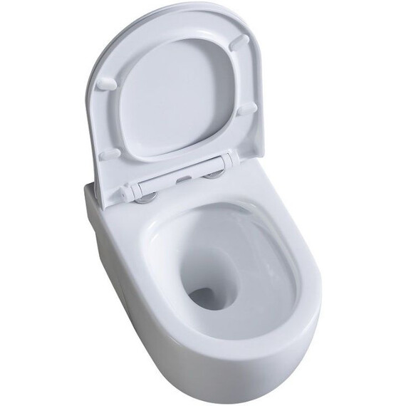 Унитаз подвесной безободковый Art&Max Verona AM012CHRT/SC с тонкой крышкой микролифт фото 7