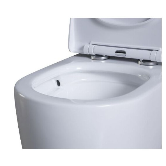 Унитаз подвесной безободковый Art&Max Verona AM012CHRT/SC с тонкой крышкой микролифт фото 8