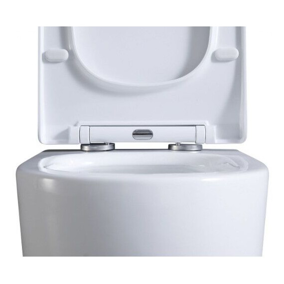 Унитаз подвесной безободковый Art&Max Verona AM012CHRT/SC с тонкой крышкой микролифт фото 9