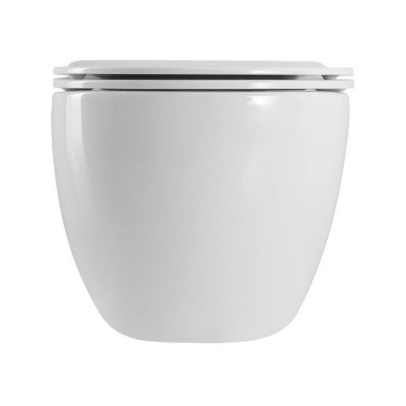 Унитаз подвесной безободковый Art&Max Siena AM221CHR/SC с тонкой крышкой микролифт фото 2