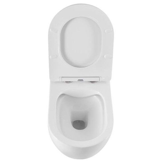 Унитаз подвесной безободковый Art&Max Siena AM221CHR/SC с тонкой крышкой микролифт фото 5