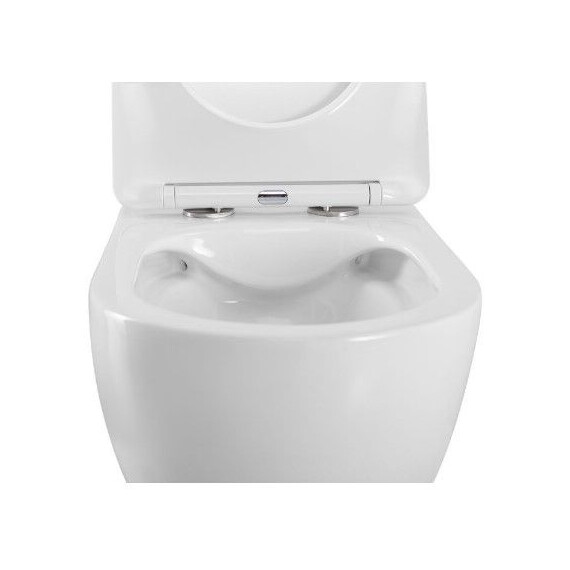 Унитаз подвесной безободковый Art&Max Siena AM221CHR/SC с тонкой крышкой микролифт фото 6