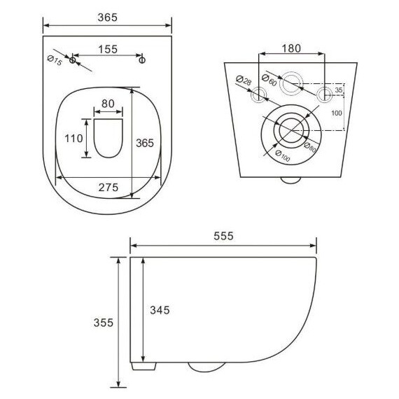 Унитаз подвесной безободковый Art&Max Siena AM221CHR/SC с тонкой крышкой микролифт фото 8
