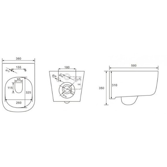 Унитаз подвесной безободковый Art&Max Monza AM232CHR/SC с тонкой крышкой микролифт фото 10