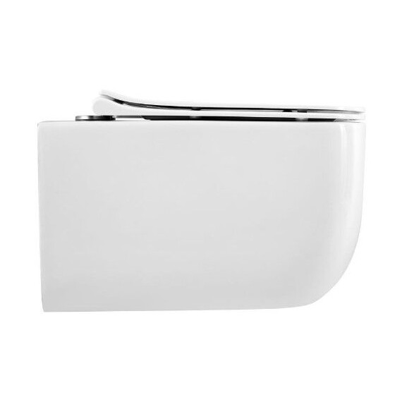 Унитаз подвесной безободковый Art&Max Monza AM232CHR/SC с тонкой крышкой микролифт фото 2