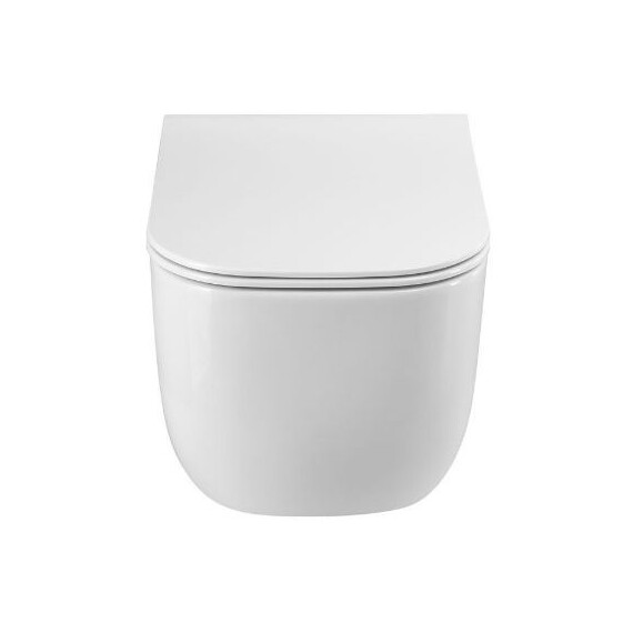 Унитаз подвесной безободковый Art&Max Monza AM232CHR/SC с тонкой крышкой микролифт фото 4