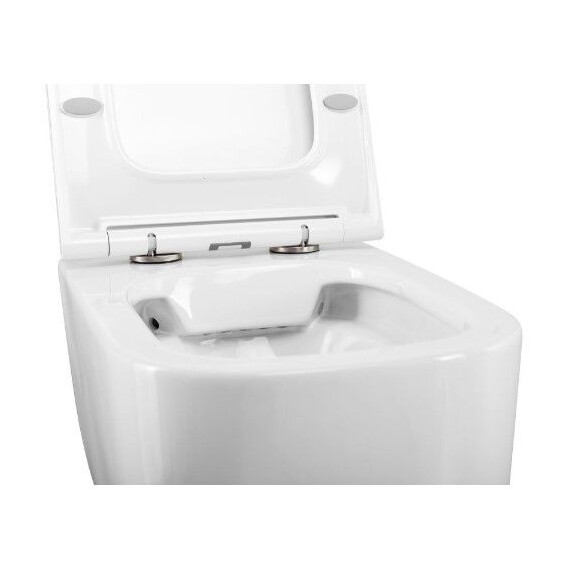 Унитаз подвесной безободковый Art&Max Monza AM232CHR/SC с тонкой крышкой микролифт фото 8