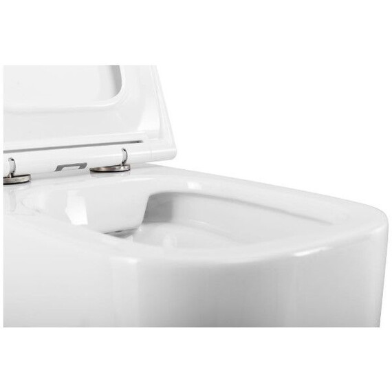 Унитаз подвесной безободковый Art&Max Monza AM232CHR/SC с тонкой крышкой микролифт фото 9