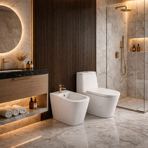 Биде напольное Azario KAIDO AZ-1303F фото 9