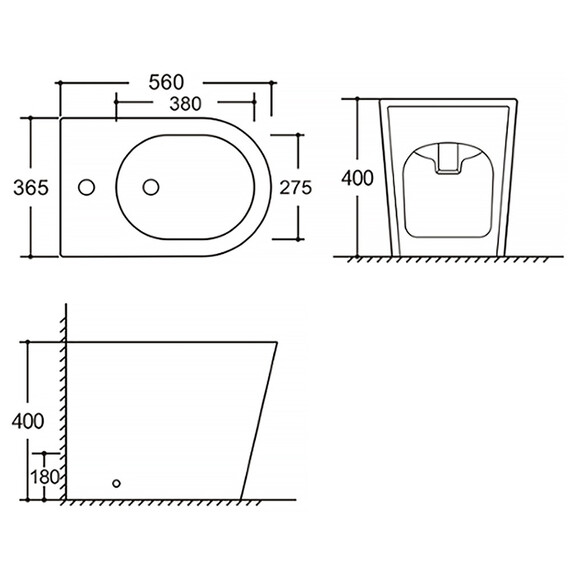 Биде напольное Azario TINO AZ-1380F фото 9