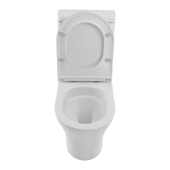 Унитаз-компакт безободковый Azario Amadeo AZ-2801-S с тонкой крышкой микролифт (система смыва Торнадо) фото 7