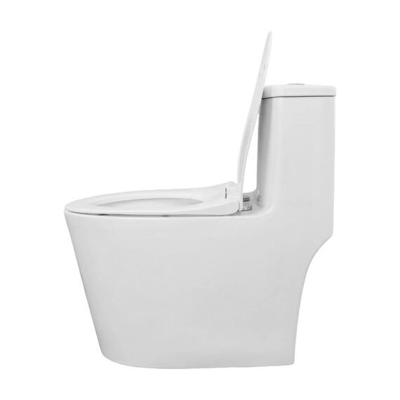 Унитаз-моноблок безободковый Azario Bais AZ-5003 с тонкой крышкой микролифт фото 6