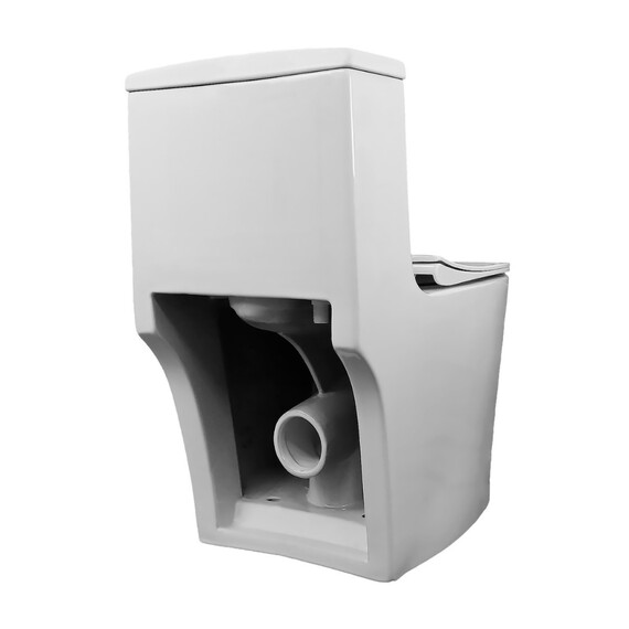 Унитаз-моноблок безободковый Azario Bais AZ-5003 с тонкой крышкой микролифт фото 14