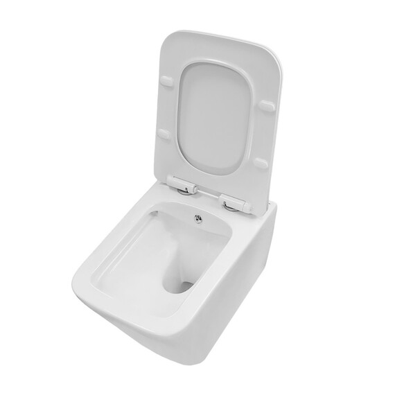 Унитаз-биде подвесной безободковый Azario Dezi White BD AZ-W05-SWBD с тонкой крышкой микролифт фото 8