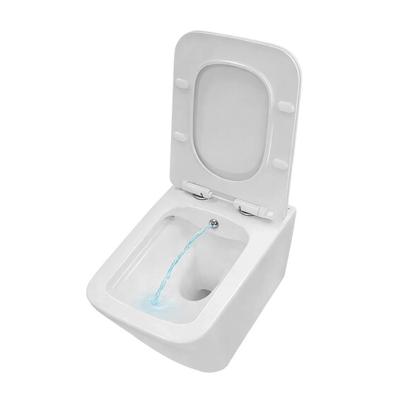 Унитаз-биде подвесной безободковый Azario Dezi White BD AZ-W05-SWBD с тонкой крышкой микролифт фото 7