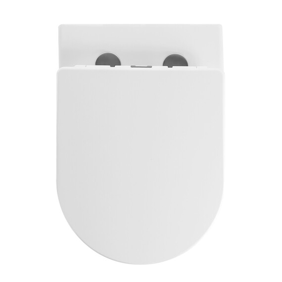 Унитаз подвесной с ультратонким ободком Grossman Thin Rim GR-5604SQ с тонкой крышкой микролифт (Система смыва торнадо) фото 6