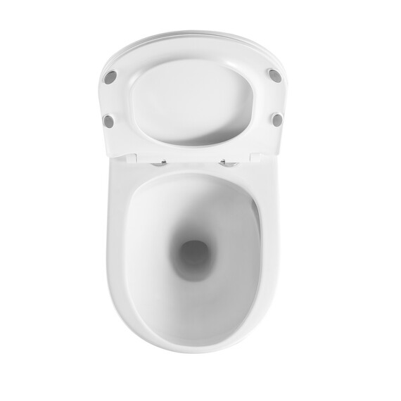 Унитаз подвесной с ультратонким ободком Grossman Thin Rim GR-5604SQ с тонкой крышкой микролифт (Система смыва торнадо) фото 5