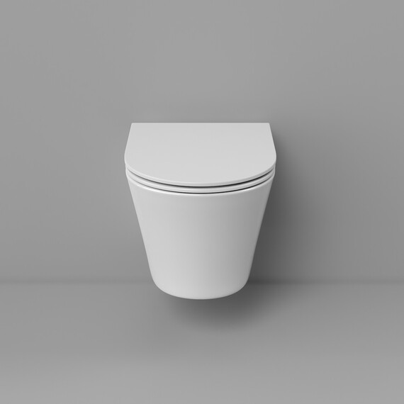 Унитаз подвесной с ультратонким ободком Grossman Thin Rim GR-5604SQ с тонкой крышкой микролифт (Система смыва торнадо) фото 8