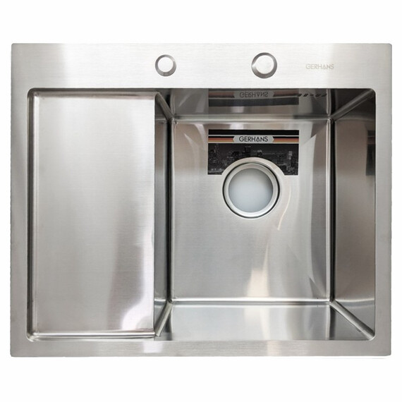 Кухонная мойка Gerhans K35848-R 1 мм, нержавеющая сталь, Цвет производителя: нержавеющая сталь фото 