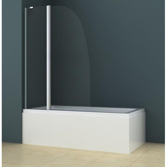 Шторка для ванны Azario AZ-142 100х140 см, хром/прозрачное фото 2