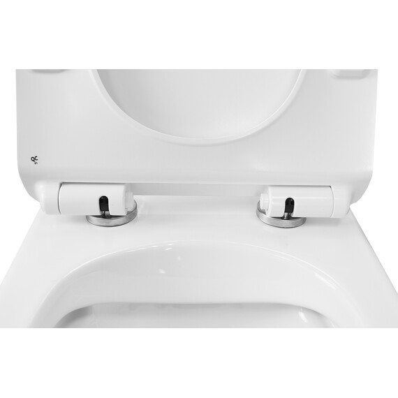 Унитаз подвесной безободковый Azario Grado AZ-0046-N с тонкой крышкой микролифт, Цвет производителя: белый фото 10