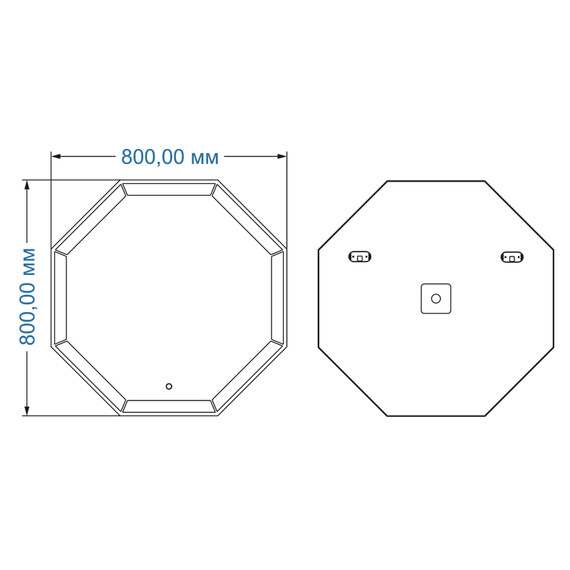 Зеркало Azario Renato 80 см фото 6