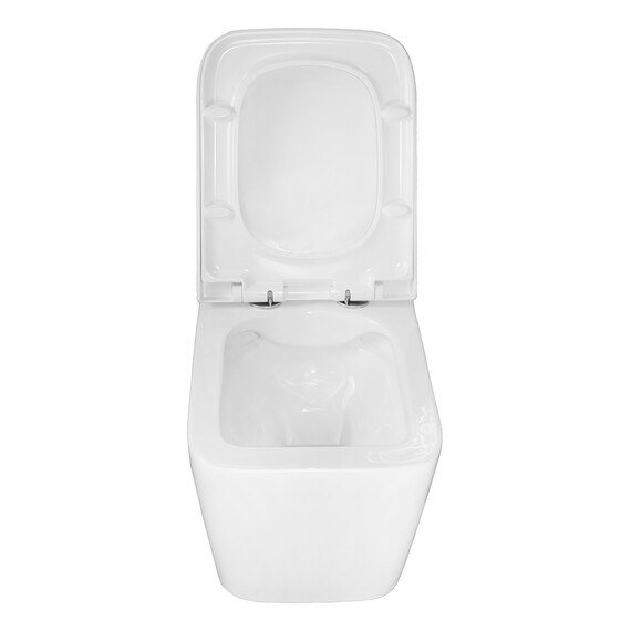 Унитаз подвесной безободковый Azario Nova AZ-2216 с крышкой микролифт фото 5