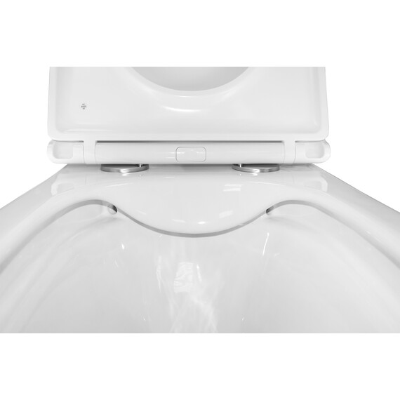 Унитаз подвесной безободковый Azario Teramo 0052 с крышкой микролифт, Цвет производителя: белый фото 6