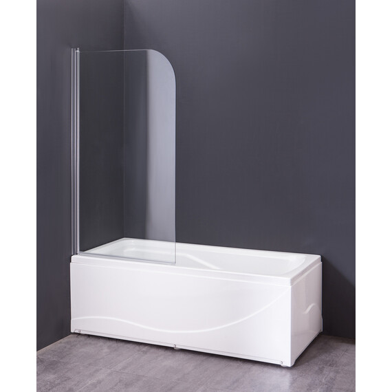 Шторка для ванны Loranto CS-F01 65х120 см, хром/прозрачное фото 2