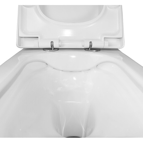 Унитаз подвесной безободковый Azario Nova AZ-2216 с крышкой микролифт фото 6