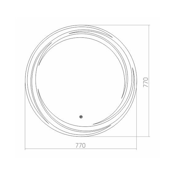 Зеркало Azario Милуз Led 77 см фото 3