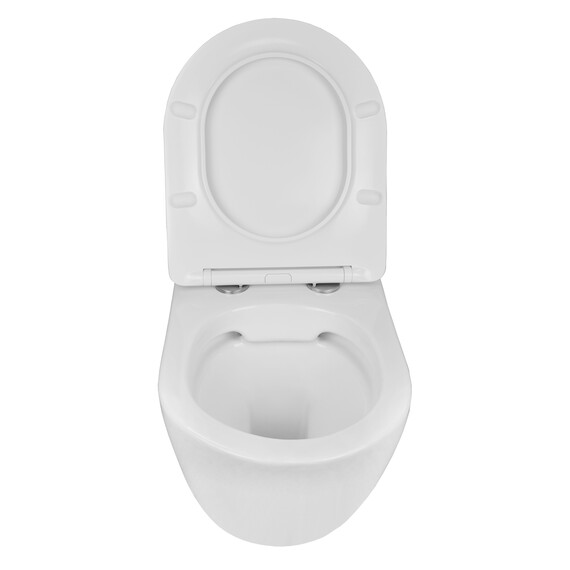 Унитаз подвесной безободковый Azario Gloria AZ-2003 с крышкой микролифт, Цвет производителя: белый фото 4