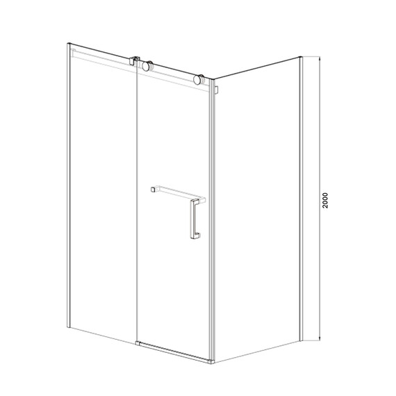Душевое ограждение Azario Vancouver AZ-NKF1131 L 120х90 см (стекло 8 мм) алюминий/прозрачное фото 3
