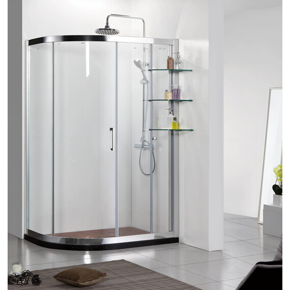 Душевое ограждение Azario Victoria AZ-NNQ2131-1-L 120х90 см (стекло 8 мм) хром/прозрачное фото 2