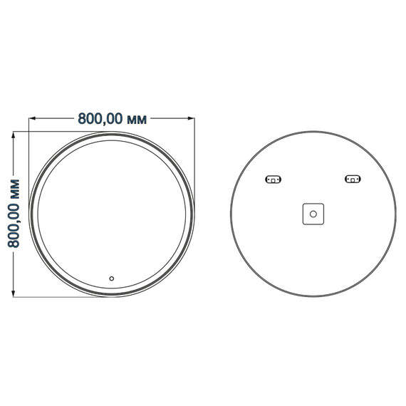 Зеркало Azario Olivia Led 80 см фото 3