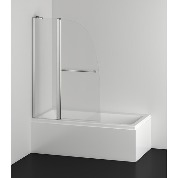 Шторка для ванны AZARIO AZ-142TB 100х140 см, хром/прозрачное фото 2