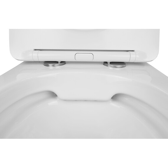 Унитаз подвесной безободковый Azario Gloria AZ-2003 с крышкой микролифт, Цвет производителя: белый фото 5