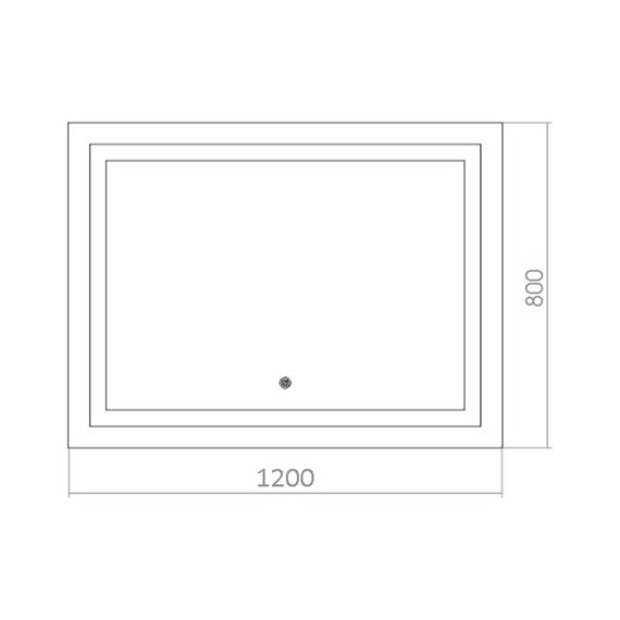 Зеркало Azario Ливия Led 120 см (с подсветкой и сенсорным выключателем) фото 3