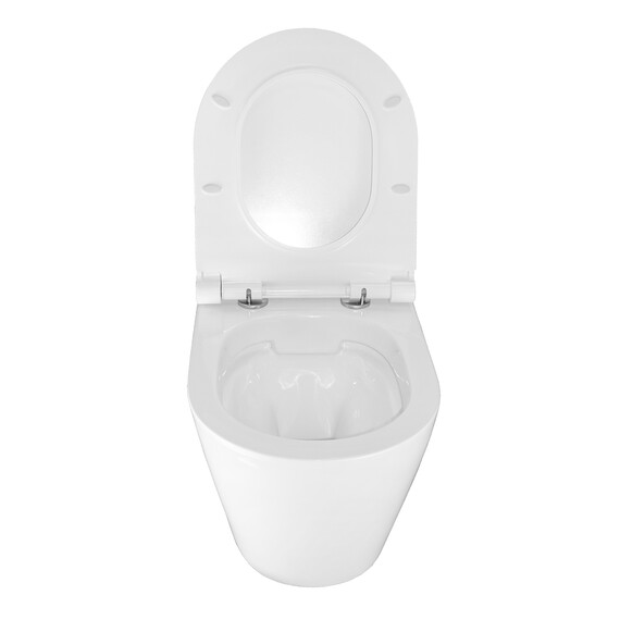 Унитаз подвесной безободковый Azario Nova AZ-2217 с крышкой микролифт фото 5