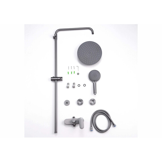 Душевая стойка Aquatek Ника AQ2860BGM, оружейная сталь фото 10